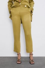 SATIN PANTS at Zara